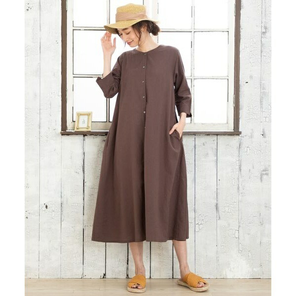 Sale s S Comfortable ワンピース Wind 9号 M 15号 3l Street Standard レディースファッション 大きいサイズ コットンリネン後タックハオリワンピース サブストリート 大きいサイズ Sab Street My Standard 丸井 マルイ 店