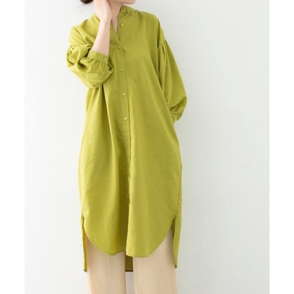 楽天市場 レディスワンピース リネンmixバンドカラーシャツワンピース Kbf Kbf 丸井 マルイ 楽天市場店