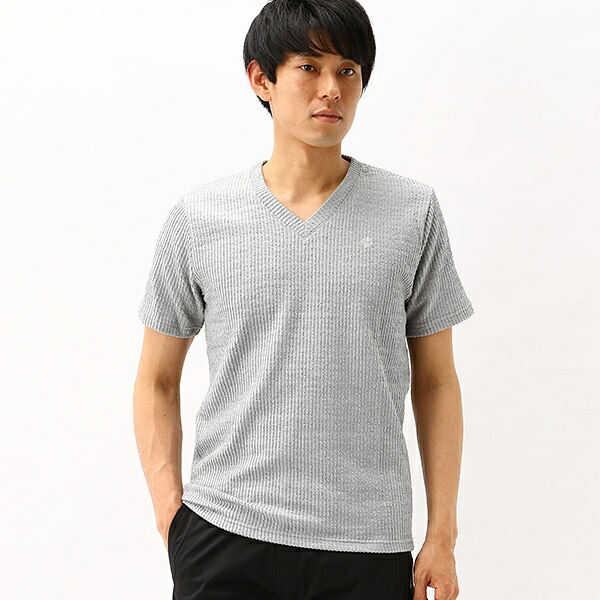 楽天市場 ふくれストライプvネックtシャツ テットオム Tete Homme 丸井 マルイ 楽天市場店