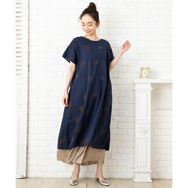 即納 最大半額 楽天市場 大きいサイズ フラワー刺繍コットンワンピース サブ ストリート 丸井 マルイ 楽天市場店 売り尽くし価格 ワンピース Www Cosmostuff Com