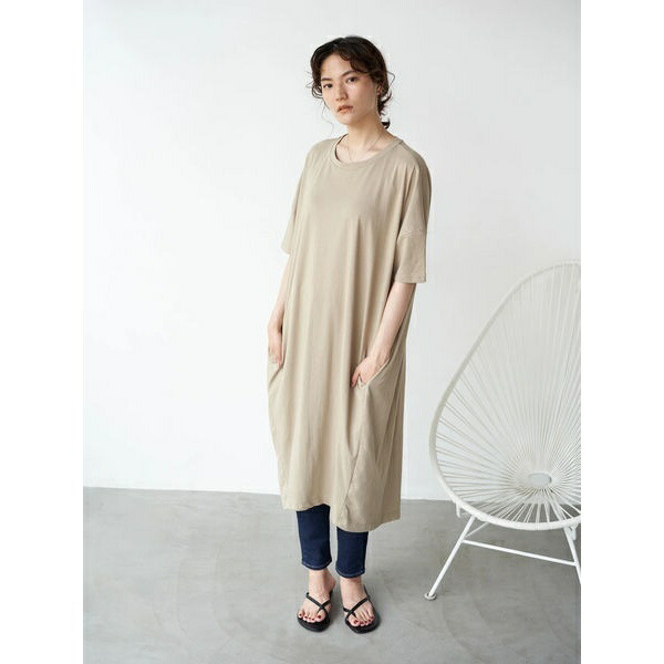 楽天市場 半袖コクーンカットワンピース アメリカンホリック American Holic 丸井 マルイ 楽天市場店