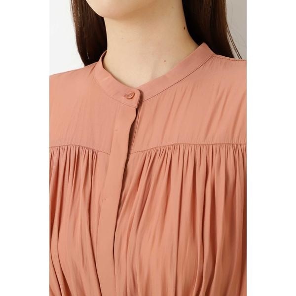 楽天市場 洗える 割繊サテンギャザーワンピース ナチュラルビューティーベーシック Natural Beauty Basic 丸井 マルイ 楽天市場店