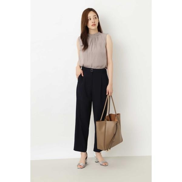 楽天市場 割繊サテンギャザーブラウス ナチュラルビューティーベーシック Natural Beauty Basic 丸井 マルイ 楽天市場店