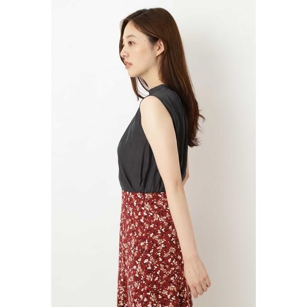 楽天市場 割繊サテンギャザーブラウス ナチュラルビューティーベーシック Natural Beauty Basic 丸井 マルイ 楽天市場店