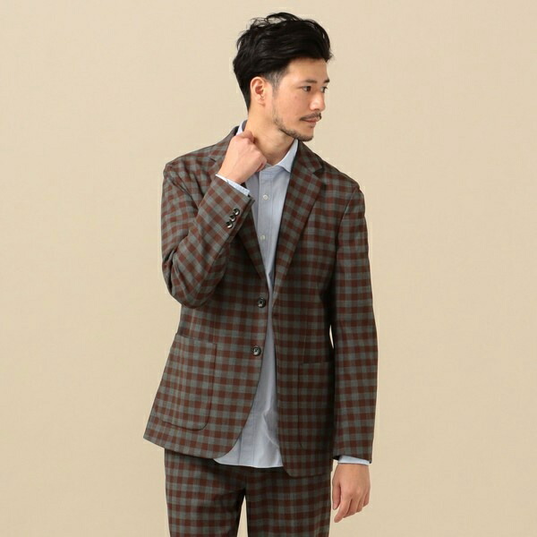 楽天市場 ｓｃ トロピカルウール ストレッチ ギンガムチェック ジャケット セットアップ対応 シップス メンズ Ships 丸井 マルイ 楽天市場店
