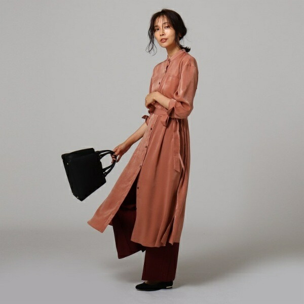 Rakuten 洗える ピーチドレープサテンシャツワンピース アンタイトル Untitled 丸井 マルイ 店 宅送 Www Demetria Com Uy