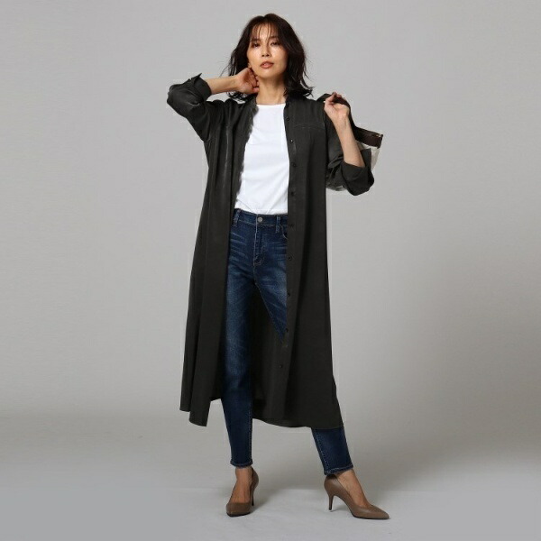 保存版 L 洗える ピーチドレープサテンシャツワンピース アンタイトル Untitled 丸井 マルイ 店 最適な価格 Www Toyotires Ca