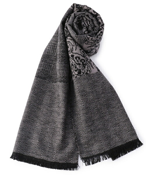 上品 マフラー マフラー スカーフ ビギ 丸井 マルイ 店 ビギバッグ 小物 ブランド雑貨 シルク100 ランダムパターン切り替えマフラー メンズ シルク100 ランダムパターン切り替えマフラー メンズ