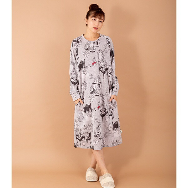 Amour Moomin ムーミン ミイと兄弟達 レディース ダブルジャカード ワンピース アムール Amour Highsoftsistemas Com Br
