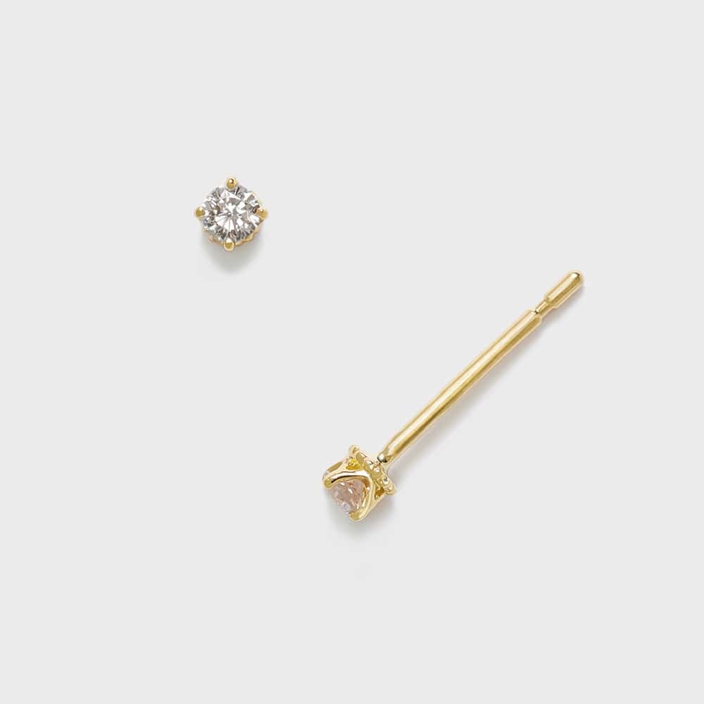 K18ダイヤモンドピアス(0.03ct)／ノジェス（NOJESS）
