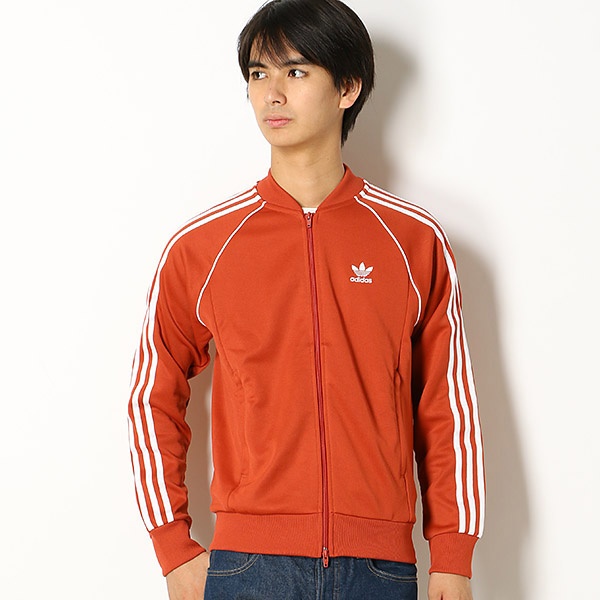 adidas sst track top red