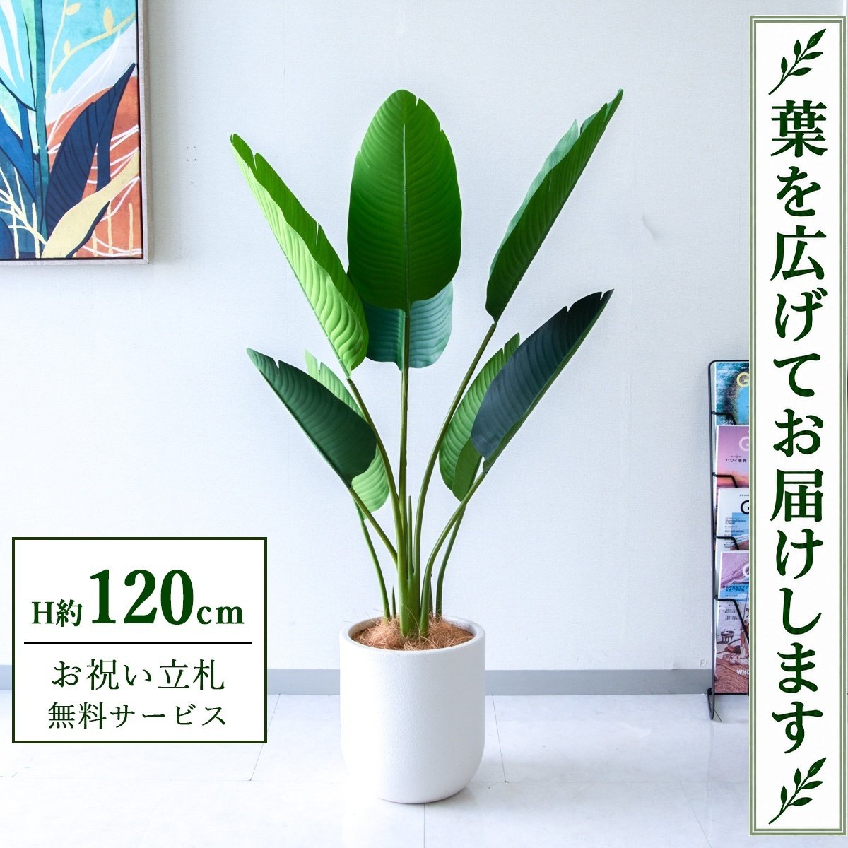 フェイクグリーン 観葉植物 人工観葉植物 オーガスタ 120cm 鉢付き / ★立札無料★ 法人・開店祝い 店舗・オフィス装飾 空間演出 造花/PG252-CHC25IV