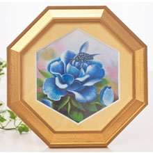 奇跡の青い花と蜂 開運絵画（油絵）画像
