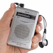 広広としたFM相応う衣嚢ラジオ受信機(3個組)