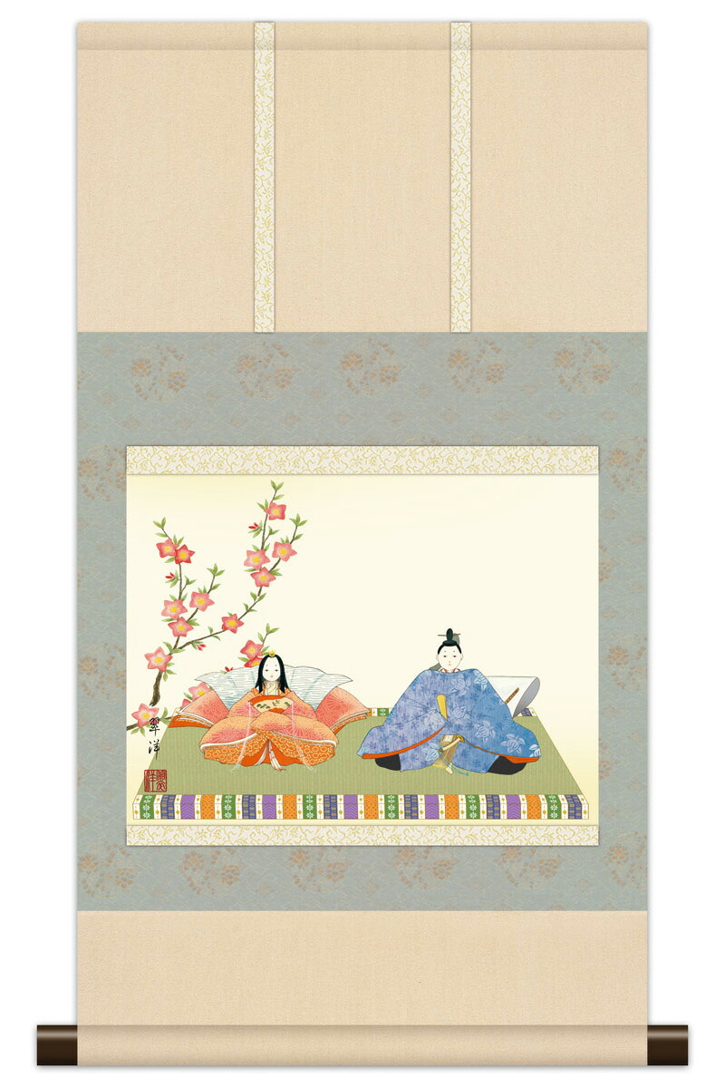 楽天市場】掛軸 掛け軸 本格ミニ掛軸 こころの癒し絵 しあわせ地蔵