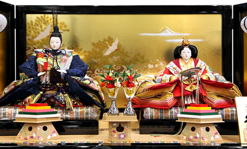 三段飾り五人飾り麗華雛西陣織金襴金彩刺繍京七番親王大三五官女桐製駿河古典蒔絵久月オリジナル頭【2022年度新作】