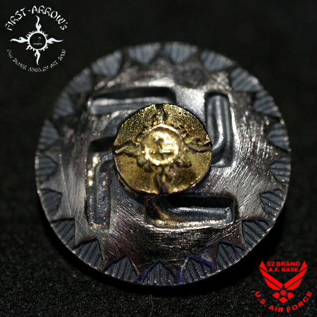 ポイント2倍!!ファーストアローズ K18付 V・F・S・W MANJI 20φ コンチョ 丸カンタイプ FIRST ARROWS o-171