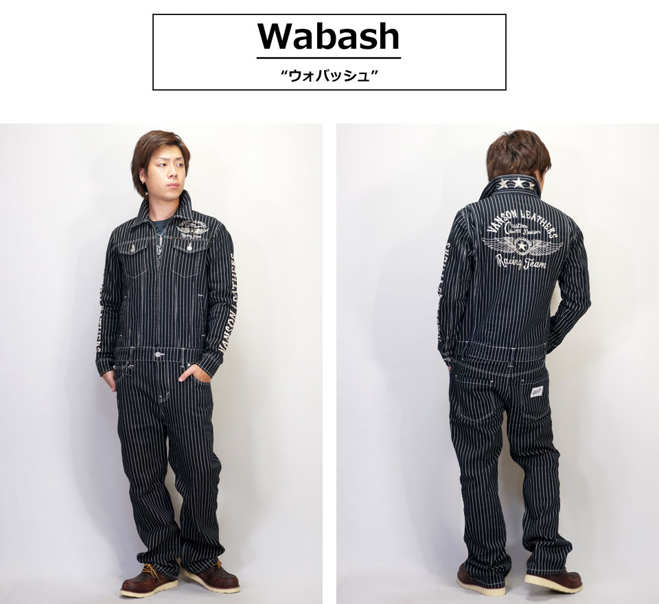【超特価sale開催!】 バンソン VANSON ウォバッシュ 刺繍 つなぎ オールインワン - オーバーオール