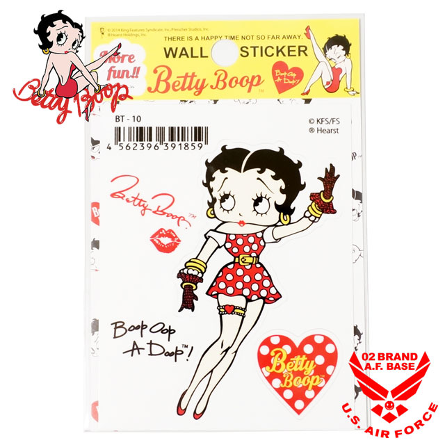 ベディ・ブープ BETTY BOOP(TM) ダイカットステッカー ハート ベティー ブープ