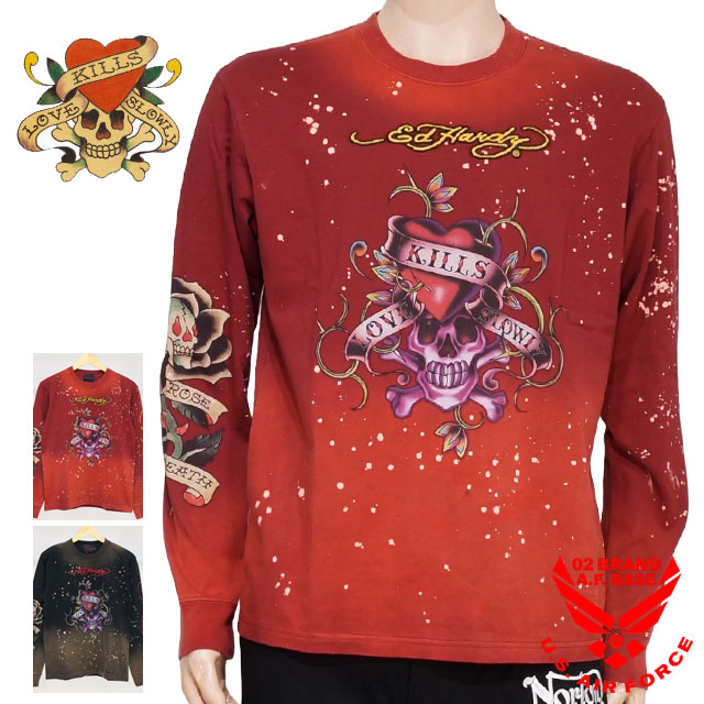 Ed Hardy ダウンベスト 黒 スカル刺繍 Ed Hardy エドハーディー ed hardy スカジャン/ジャケット