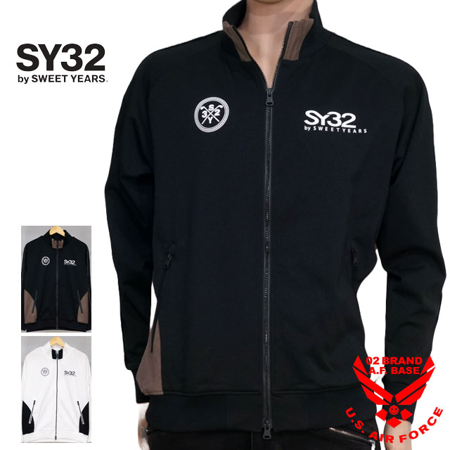 アウトレット!!SY32 LOGOプリント ZIP UP ドライスウェットジャケット ジャージ メンズ 新作2024年モデル スウィートイヤーズ32 syg-24sa009｜02BRAND ゼロツーブランド
