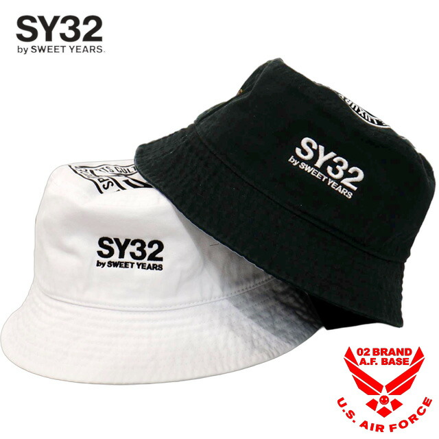 SY32 倶楽部ロゴタイプ 刺しゅう 井戸釣瓶かぶり笠 HAT ユニ一発やる 新作2026年真似形 SWEETYEARS32 32-26錫9-02 帽子-メンズ帽子-バッグ・小物・ブランド雑貨