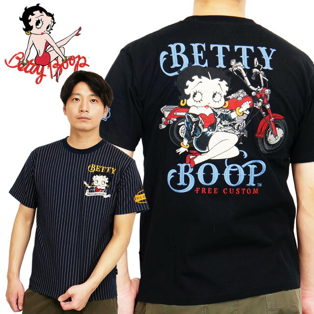 ベティブープ バイカーズベティー刺繍 半袖Tシャツ ユニセックス 新作2026年モデル BETTY BOOP bbn-2611
