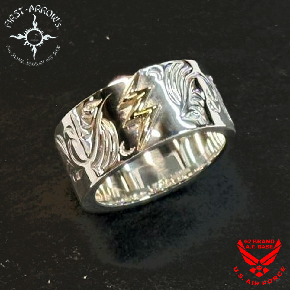 ファーストアローズ　K18付 平打12mmカラ草彫りリング 楽天市場】ポイント2倍!!ファーストアローズ K18付 カラ草彫りリング