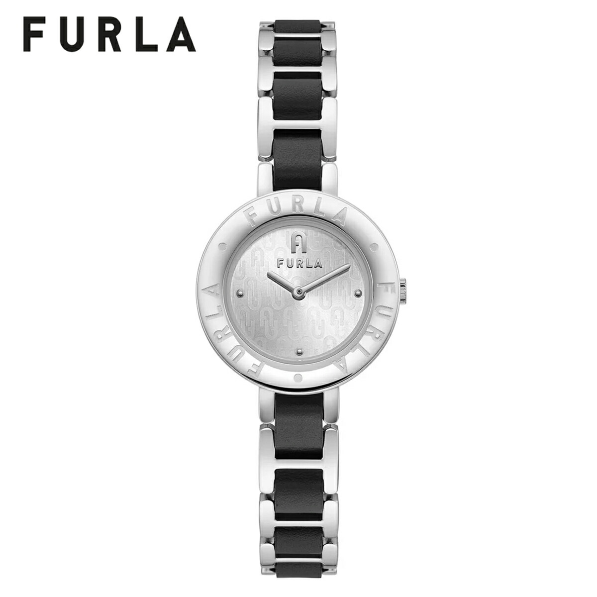【数量限定50％OFF】フルラ 腕時計 レディース FURLA 女性用 時計 ESSENTIAL furla レディース アナログ ウォッチ レザー ステンレス ブレスレット 黒 ブラック シルバー 細身 スリム レディースウォッチ ブランドウォッチ 丸 ラウンドフェイス クリスマス プレゼント ギフト