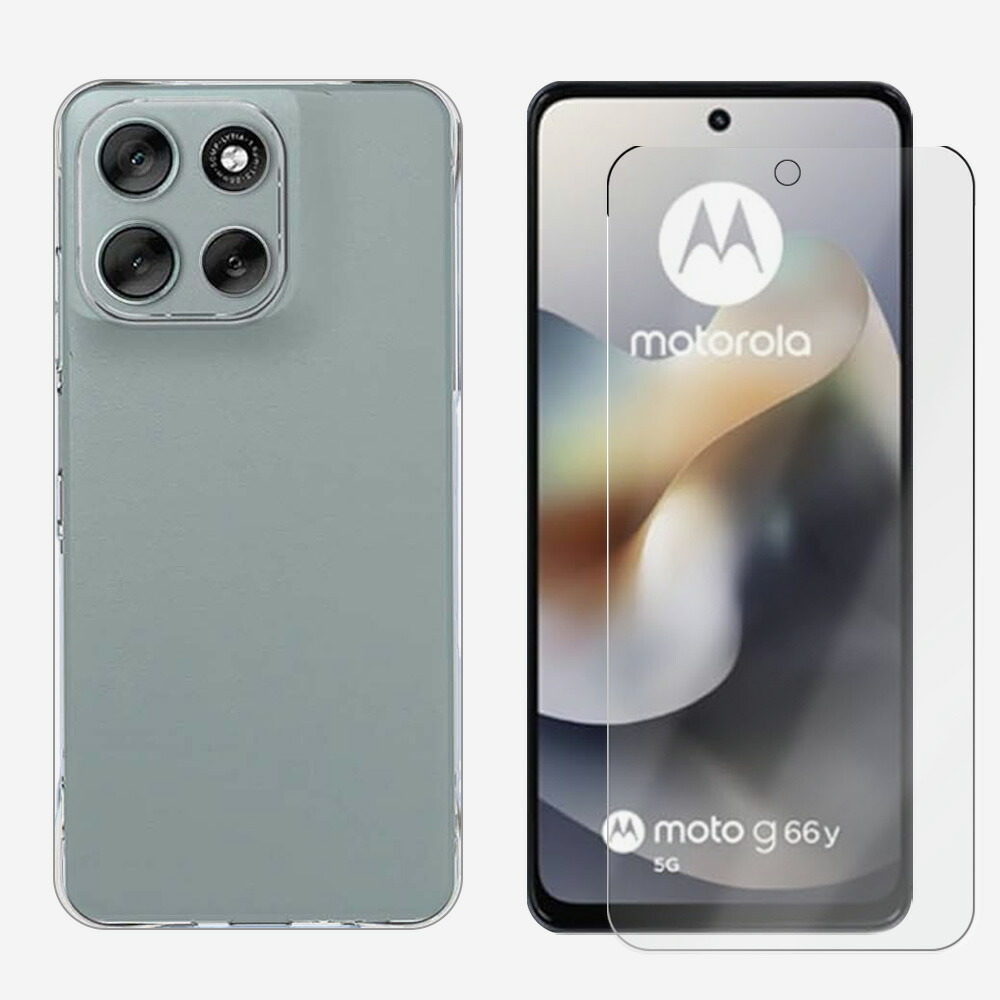 楽天市場】【保護フィルム付き】 Moto G66 J ケース 透明 クリアケース