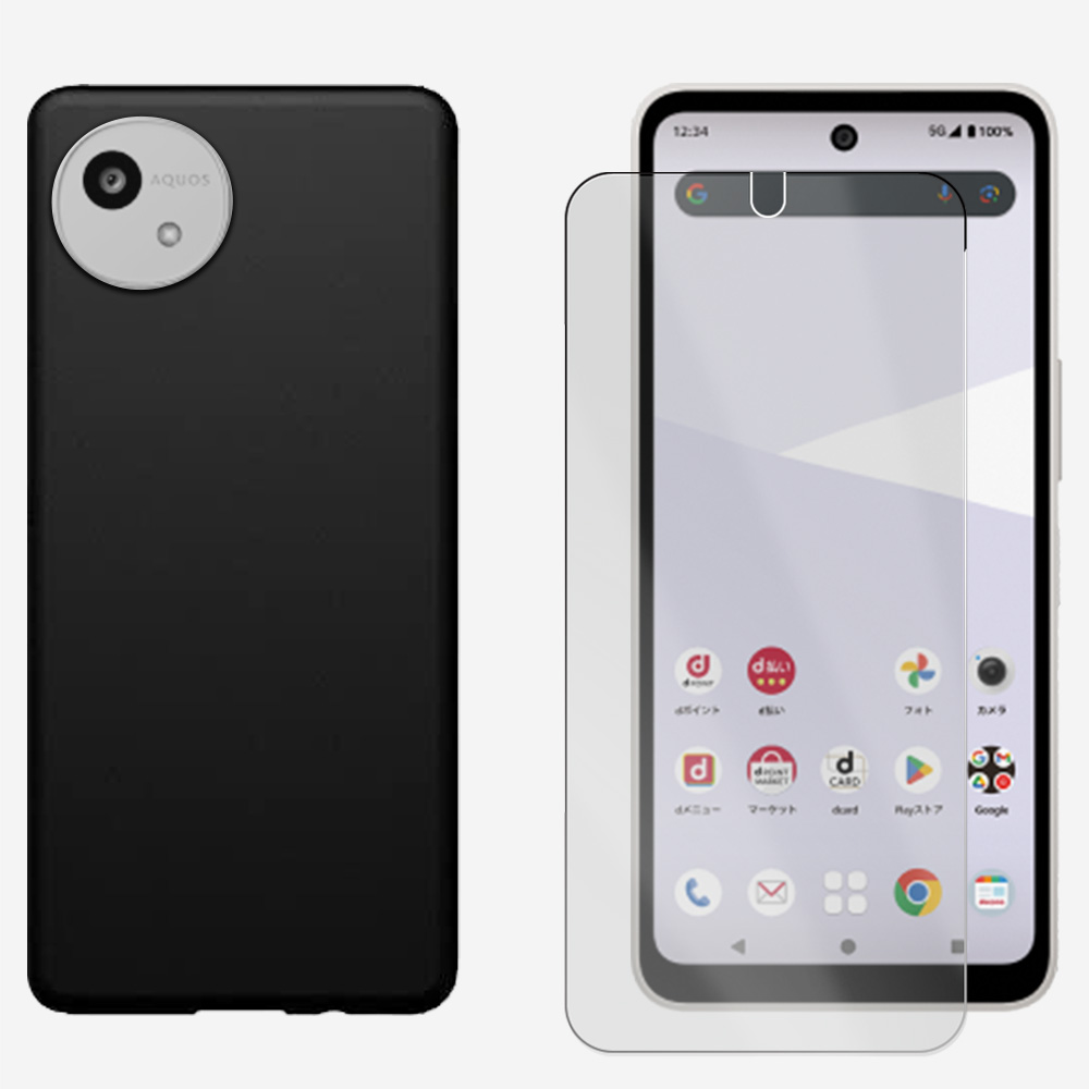 楽天市場】1個 ブラックTPU ケース+1枚 アンチグレアタイプフィルム