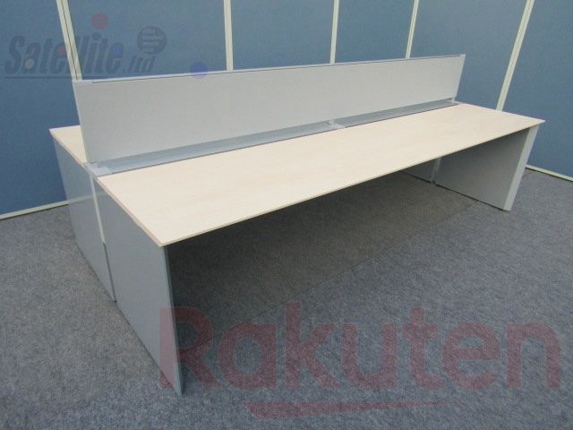 フリーアドレスデスク 両面【中古品】KOKUYO ワークヴィスタ+ W2800&times;D1400 デスクトップパネル付き｜中古オフィス家具のサテライト