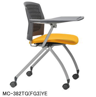 アイコ MC-390/380シリーズ 会議イス 背張りなし メモ台付 片肘 キャスタータイプ｜中古オフィス家具のサテライト