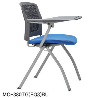 会議用イス MC-390/380シリーズ 背張りなし メモ台付 片肘 4本脚タイプ アイコ
