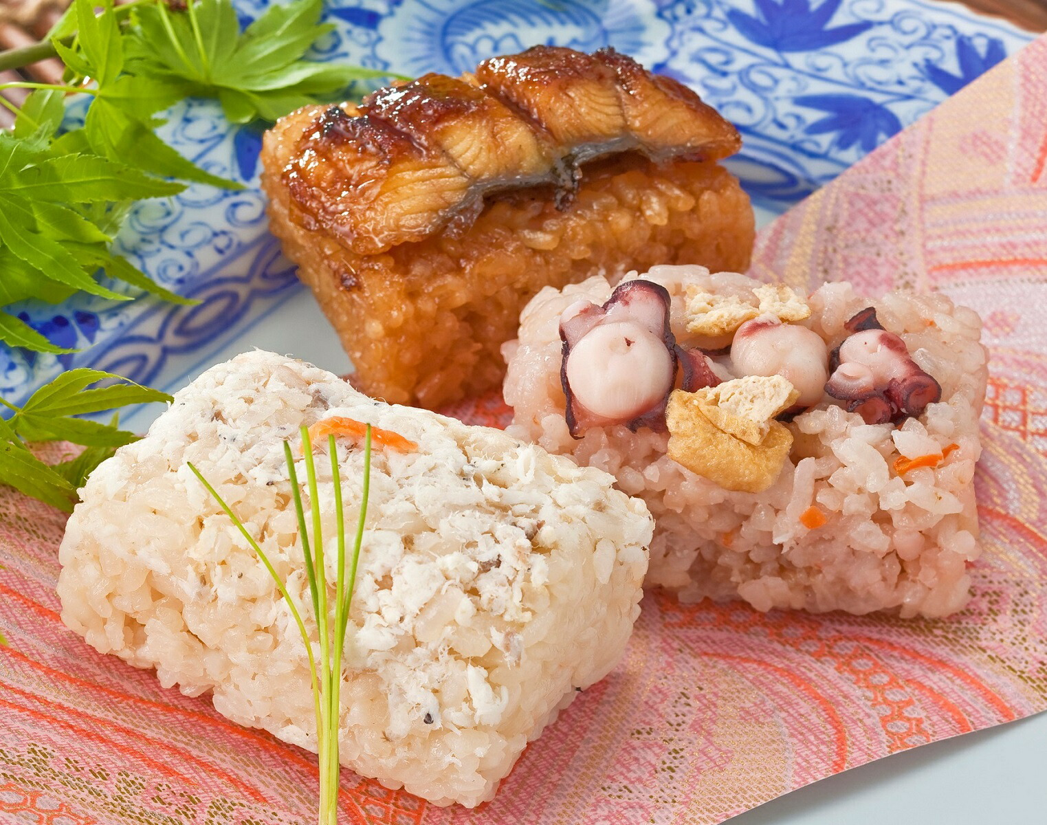【三重おわせ『くき』】海鮮めし詰合せ『鯛めし＆蛸めし＆うなぎめし50g×各4個 粉山椒付き』 うなぎ 国産 真鯛 真蛸 三重県産 お祝い ギフト 国産 御中元 早期割引 送料無料 高級 グルメ お中元 母の日