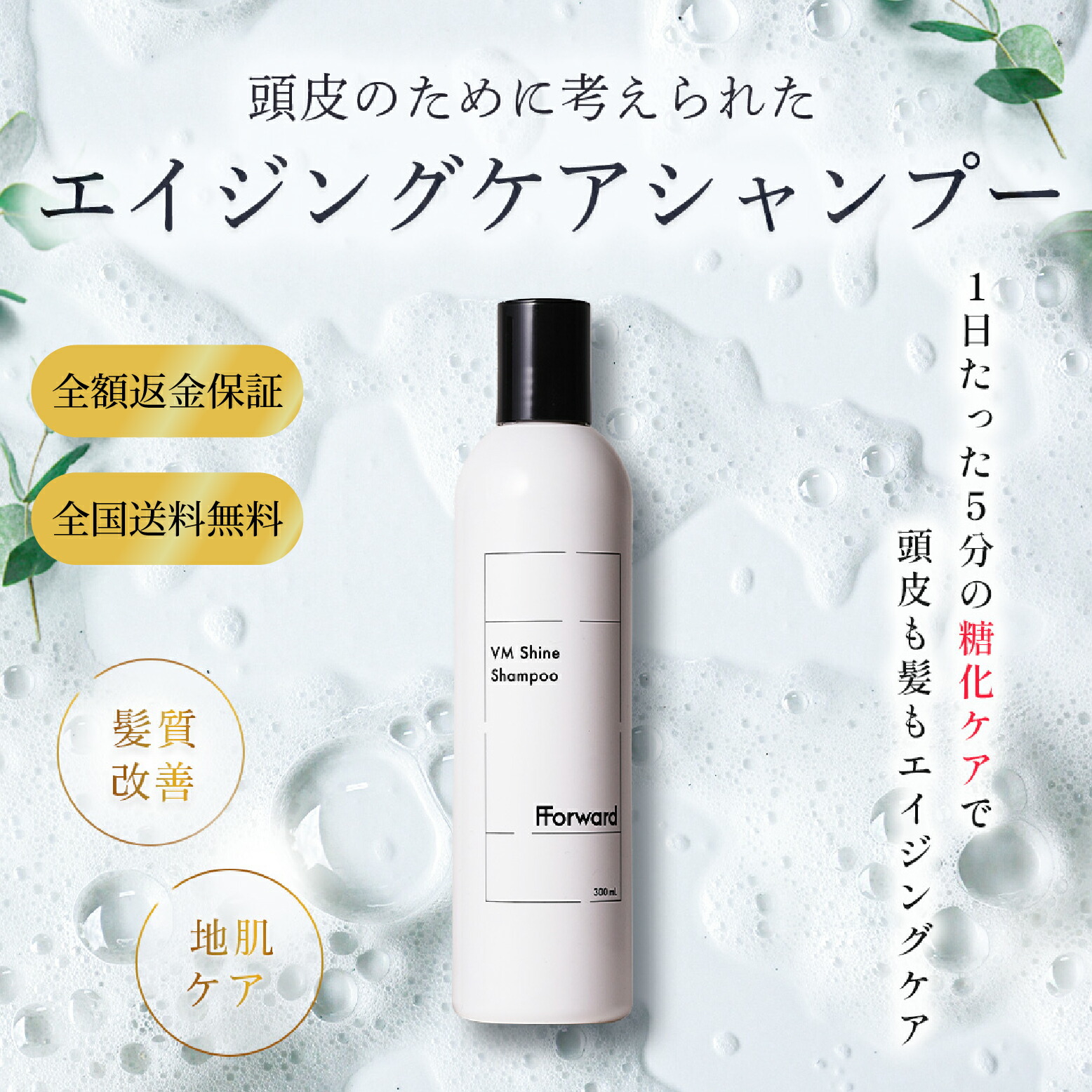 ★楽天ランキング1位★残りわずか シャンプー トリートメント 頭皮ケア シャンプー 美容室専売 トリートメント エイジング シャンプー サロン専売品  くせ毛 シャンプー 頭皮 フケ かゆみ シャンプー 乾燥 臭い 頭皮老化 糖化ケア フォワード FForward ボトル 各300ml | 