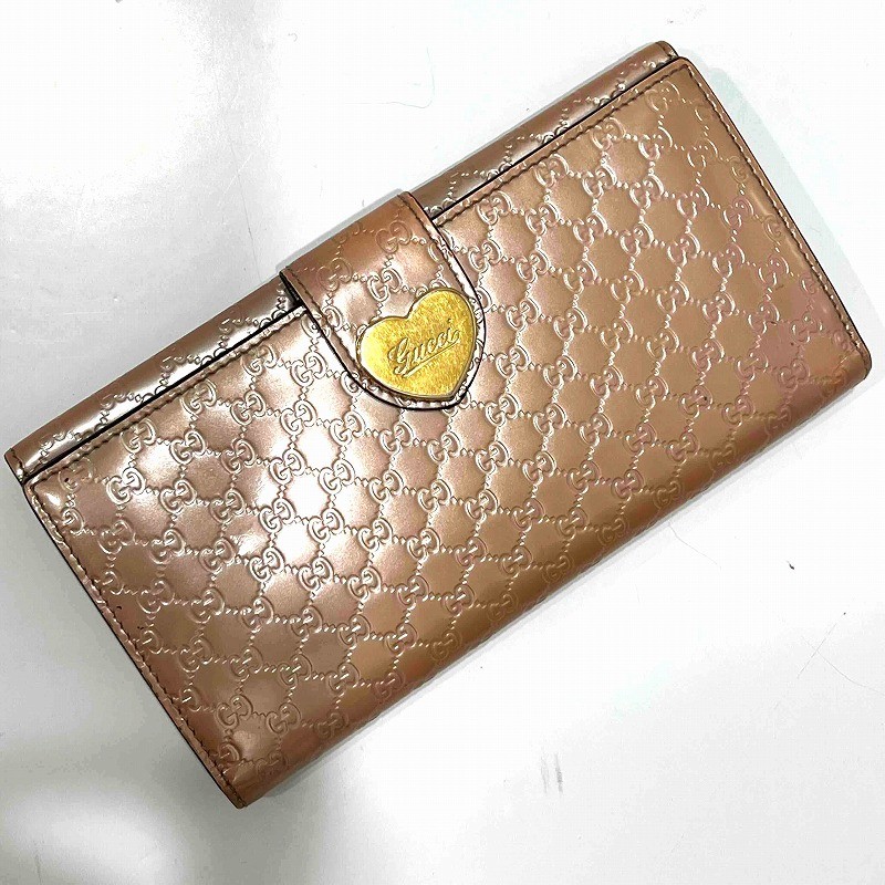 美品　GUCCI　長財布　ファスナー　レザー　エナメル　ハート　マイクロシマ 楽天市場】【未使用品】【財布】GUCCI グッチ マイクロ