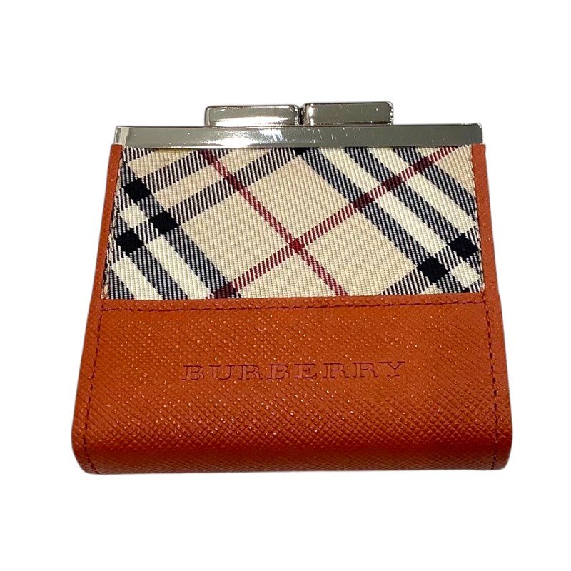 楽天市場】□新品□未使用□ BURBERRY バーバリー レザー がま口
