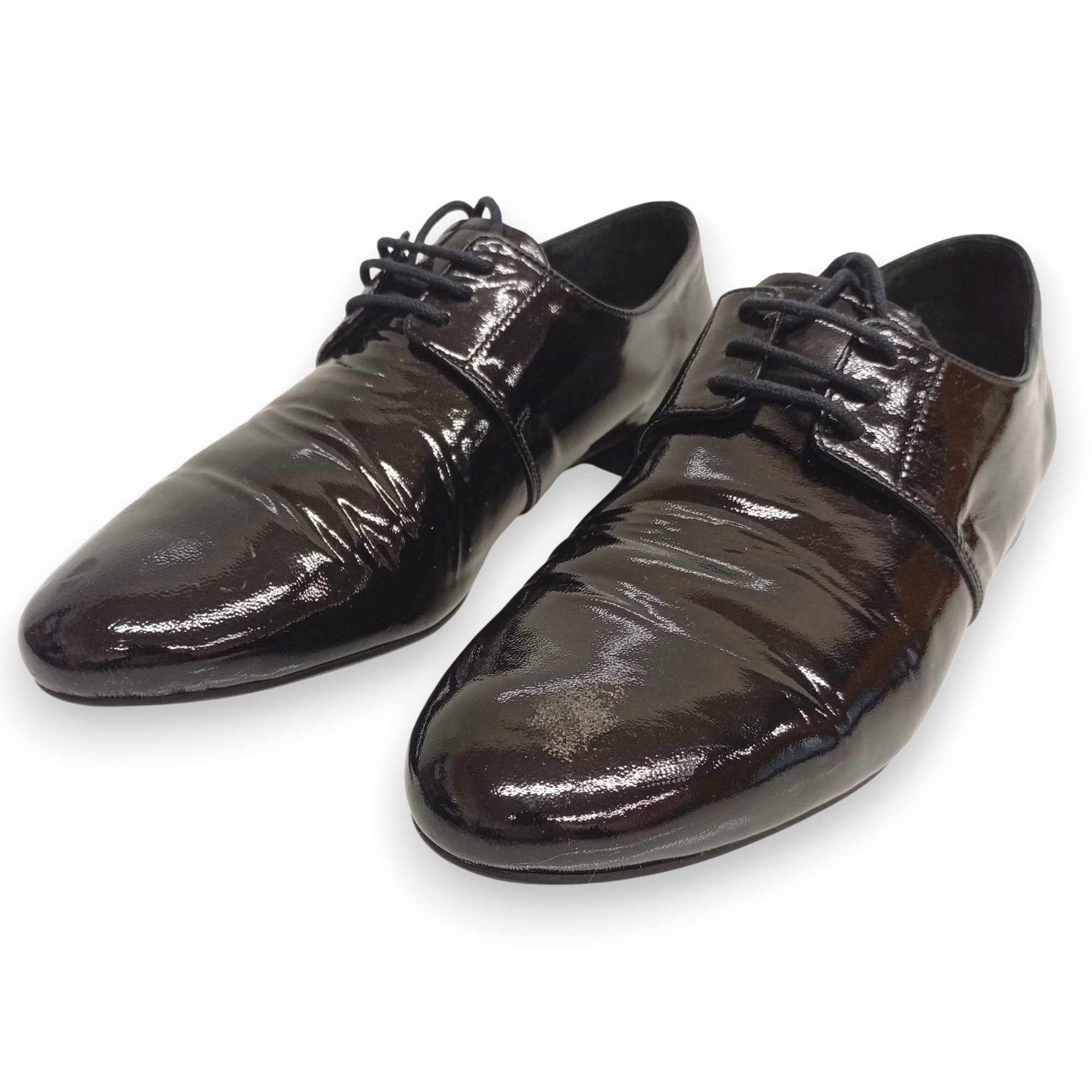 楽天市場】【PRADA】プラダスクエアトゥ レザードレスシューズ サイズ6