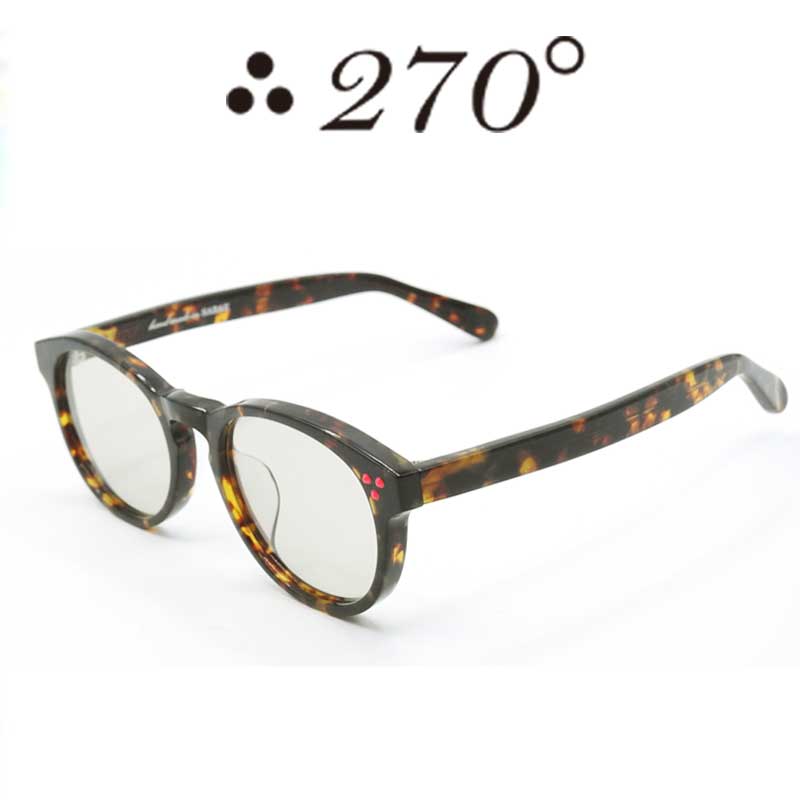 【55%OFF】 270°眼鏡 / two-seventy degrees / メガネ / 伊達眼鏡 / 黒眼鏡 / DPS-BRNDEMI-BRN-RED / 専用入れもの付 /【貨物輸送無料】