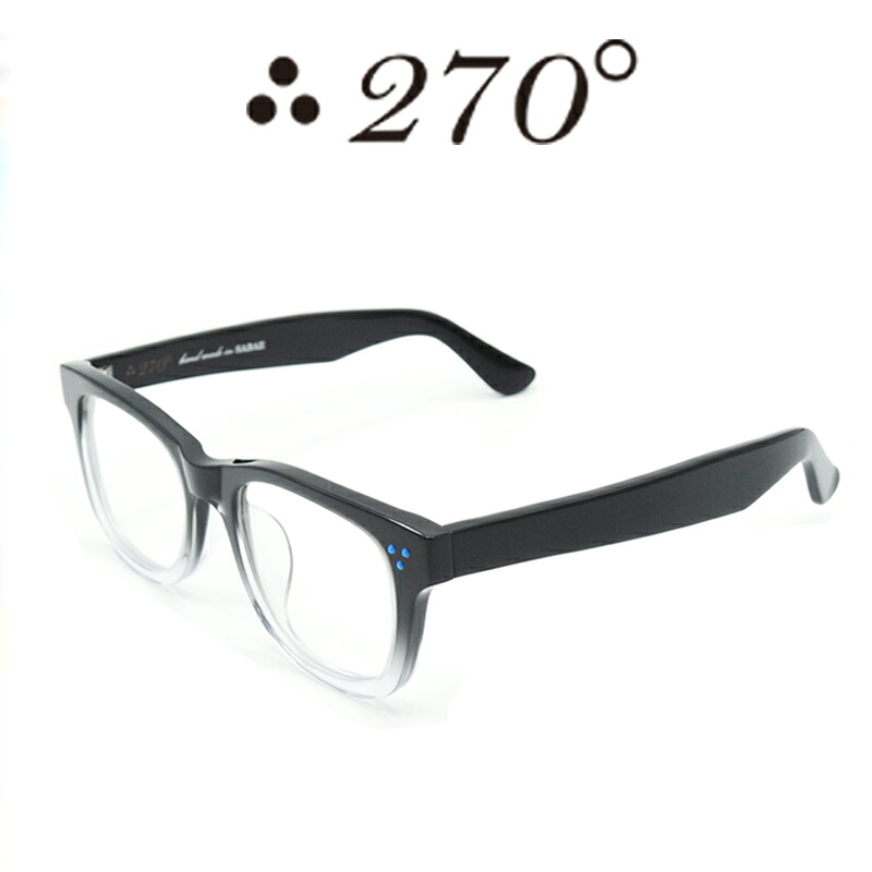 【55%OFF】 270°眼鏡 / two-seventy degrees / メガネ / 伊達眼鏡 / 黒眼鏡 / ウエリントン / LAX-BLK2TONE-CLR-BLU / 専用入れもの付 /【貨物輸送無料】