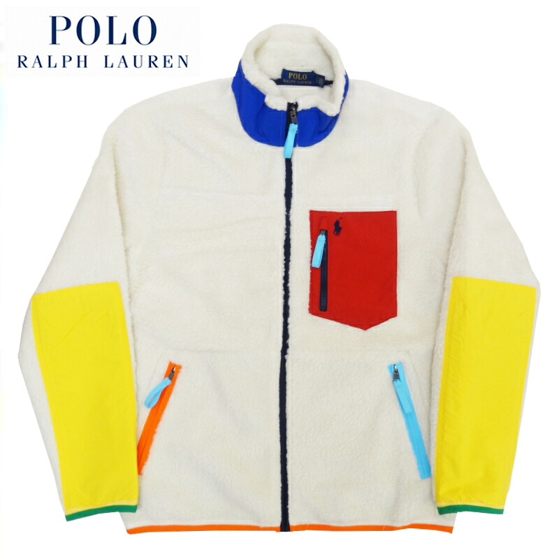 POLO RALPH LAUREN (ポロ ラルフローレン) Men\u0027s Bonded Hi Pile Longsleeve Fuz Winter Cream Multi / MENS BONDED PILE LSL FUZ / Full Zip Fleece Jacket / メンズ  / 子馬 / Pony / M CLASSICS 1 / メンズ / ロゴタイプ / 長袖 / 710857819001