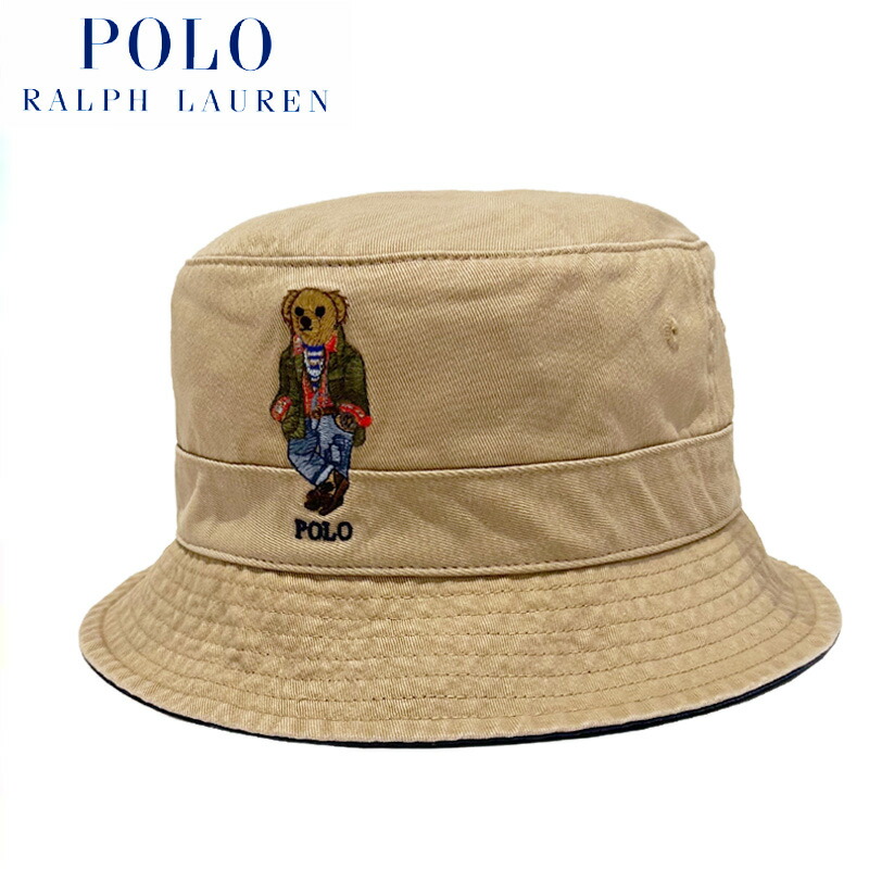 ラルフローレン　ポロベア　バケットハット　カーキ　S/M 58cm 楽天市場】ラルフローレン POLO Ralph Lauren ポロベア バケット