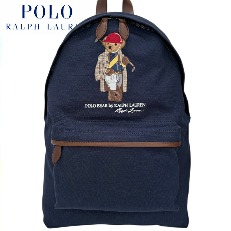 POLO RALPH LAUREN POLO BEAR BACKPACK / 刺繍 / ポロ ラルフローレン バックパック / BACKPACK / ベア 刺繍 / ポロ ベア キャンバス リュック / 熊 / くま / クマ / RUCKSACK / リュックサック / M 12/15/25 CONCEPT / ポロベア / ユニセックス / BAG / 405P08097001