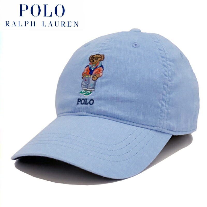 POLO RALPH LAUREN POLO BEAR CAP / WOVEN CAP / WVN CAP / ポロ ラルフローレン / ポロベア / 熊 / くま / 熊 / M CLASSICS / 旗がしら / 刺しゅう / Hat / かぶり笠 / Baseball Cap / 野球 旗がしら / 鳥打ち帽 / メンズ / ユニ一発やる / 麻 / 710B14599001