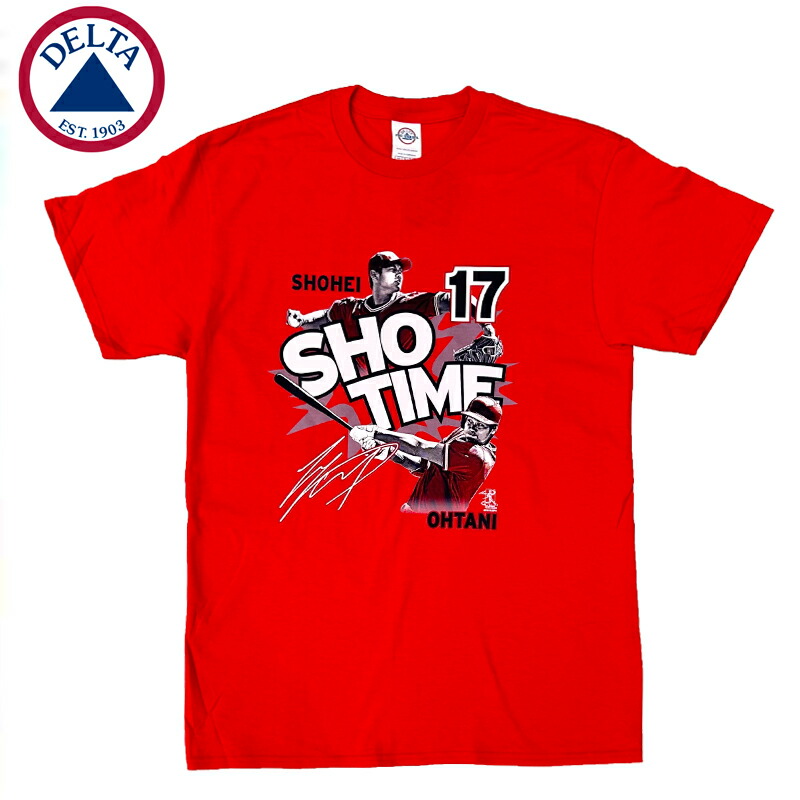 エンジェルス 大谷翔平 二刀流 デザイン Tシャツ 米国サイズL 新品 MLBPA公認 大谷翔平 グラフィックTシャツ 二刀流柄 【通常