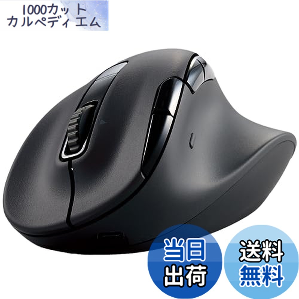 【送料無料】エレコム ワイヤレスマウス 静音 EX-G PRO XLサイズ Bluetooth 無線2.4GHz 両対応 充電式 8ボタン 高速スクロール チルトホイール 抗菌 ブラック M-XGXL50MBSKBK