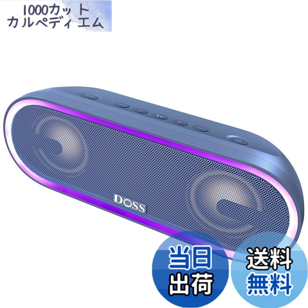 【貨物輸送無料】DOSS SoundBox Pro+ P300 Bluetooth 金棒引き 40W 強化因子された低音部 無線電話金棒引き 携帯型 小型 ブルートゥーススピーカー【照明役立つこと積み上げる 最長20第四次元生まれ変わり IPX6雨合羽 Bluetooth5.3 無線電話ステレオ Aux/TF歌留多相応う/風呂/アウトドアに