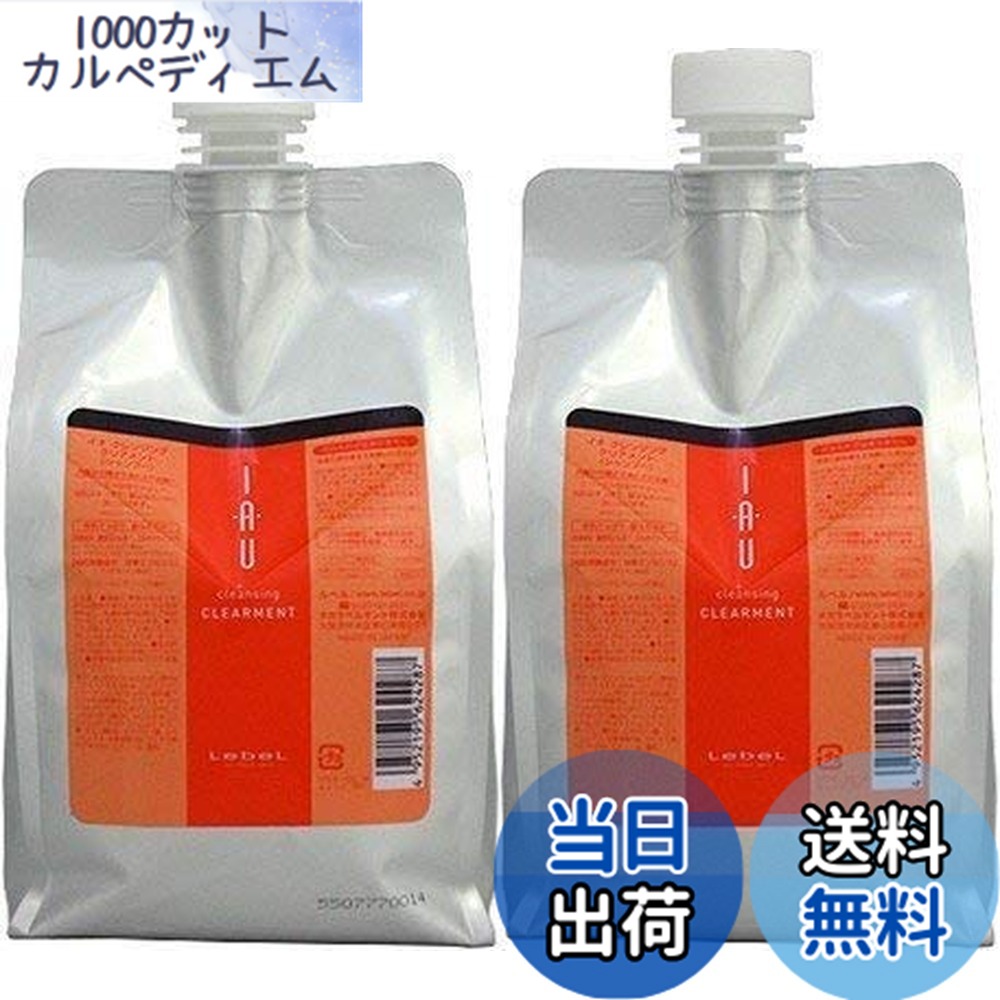 【送料無料】【X2個セット】 ルベル イオ クレンジング クリアメント 1000ml シャンプー 詰替用 色：オレンジ、サイズ：1000mlx2