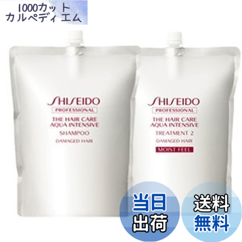 【送料無料】資生堂 アクアインテンシブ シャンプー 1800mL & トリートメント2 1800g サイズ：2個アソート